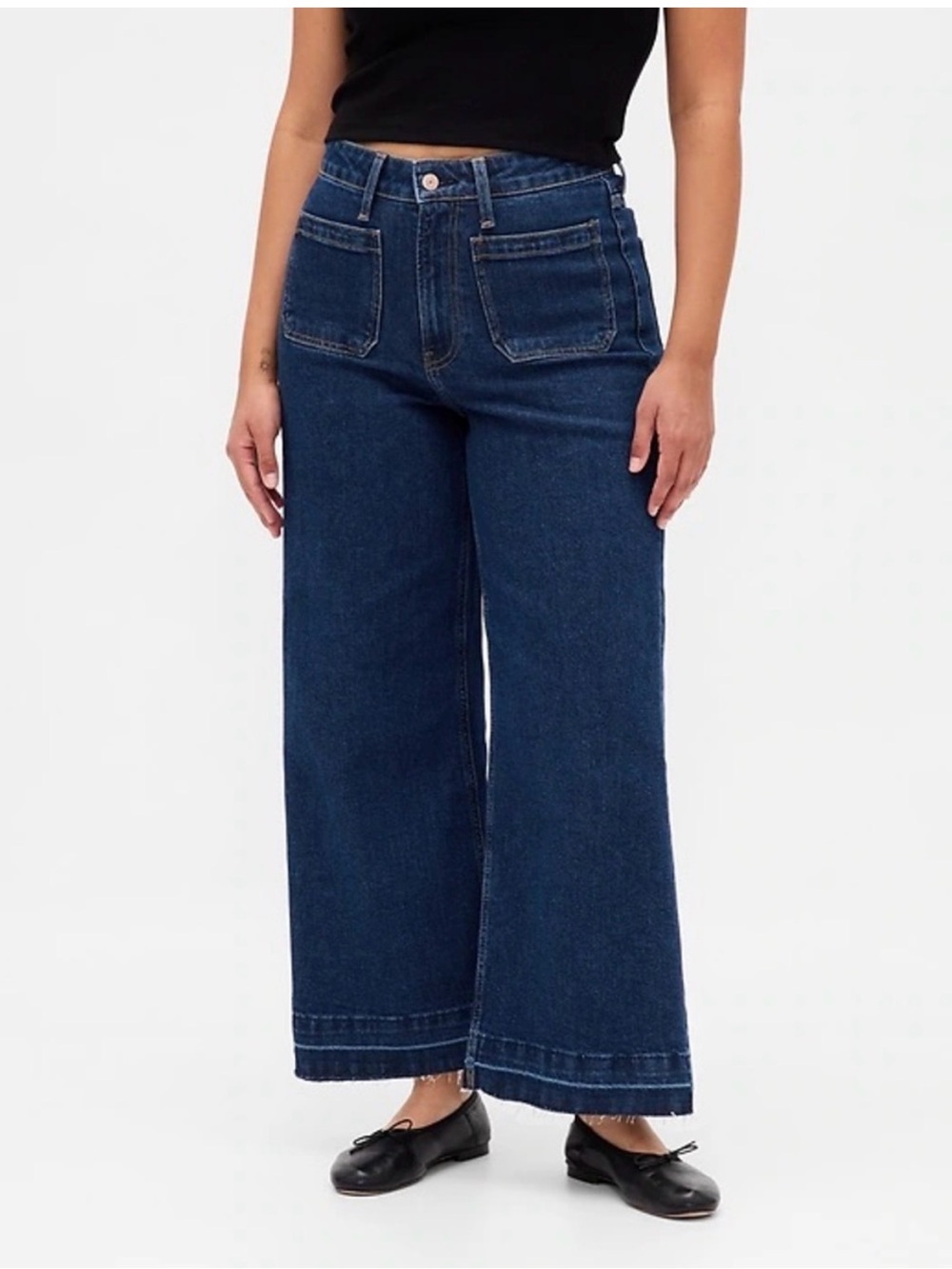 GAP High Rise Stride Wide-Leg Ankle Jeans Women’s size 34/18